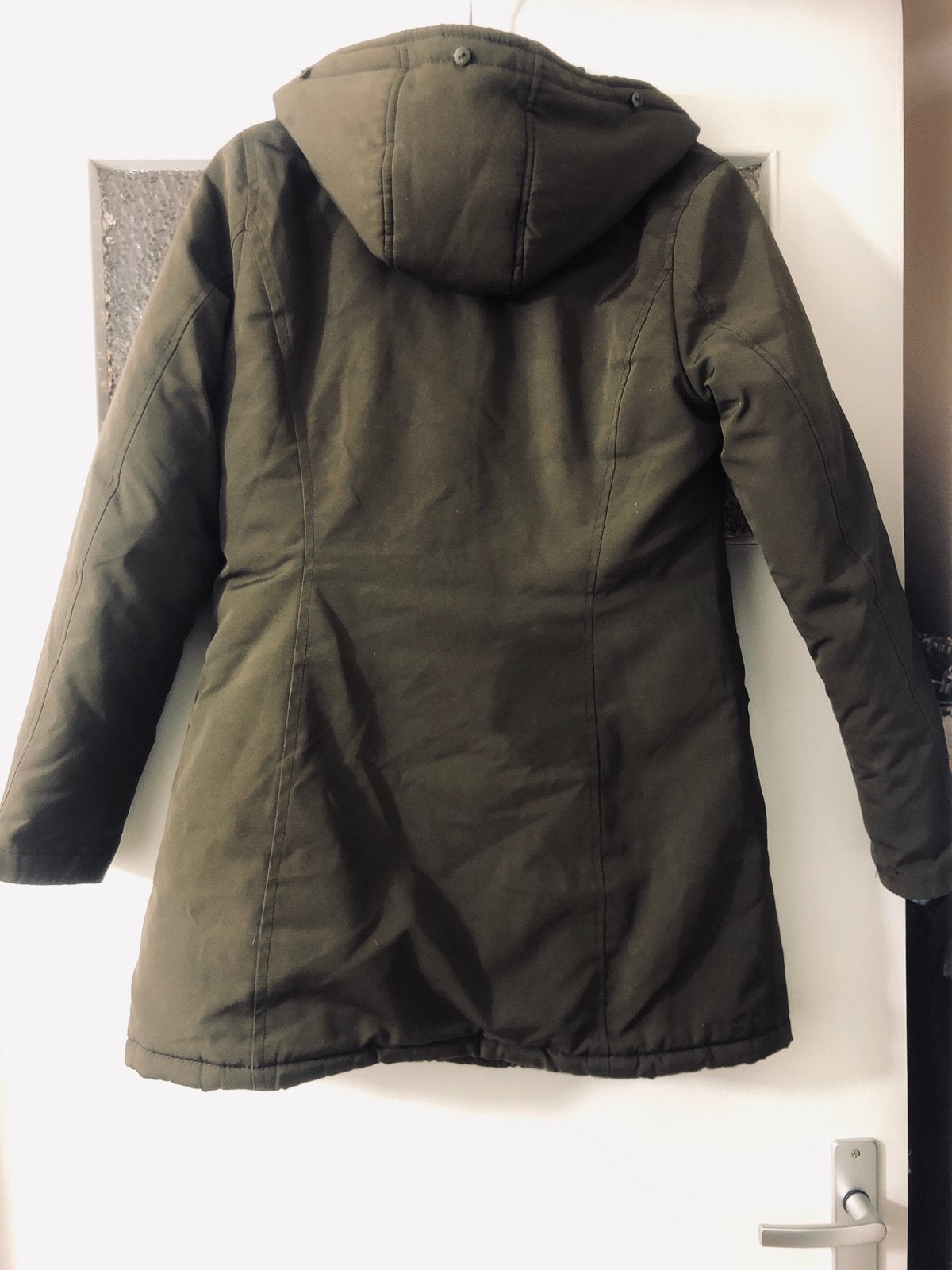 ATTENTIF Paris | Stoere olijfgroene parka | Maat 36, Ophalen of Verzenden, Gedragen, Maat 36 (S), Groen