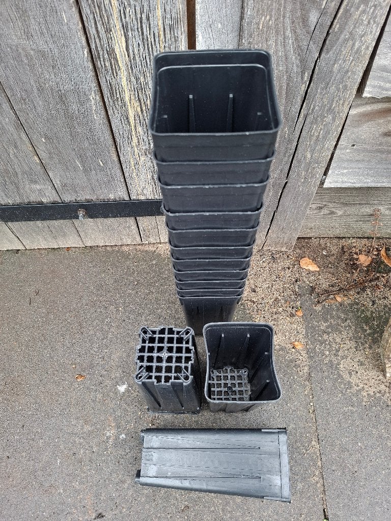 Plantpotjes met gaasbodem, 1,4 ltr, Ophalen, Kunststof, Vierkant, Nieuw