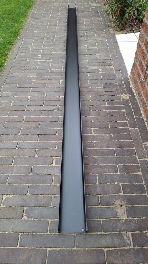 Zwarte zijlijst voor glazen schuifwand Tusol - 270 cm, Tuin en Terras, Overkappingen, Ophalen, Nieuw, Overige typen