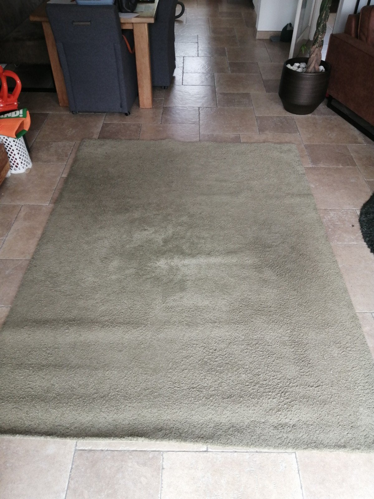 IKEA Stoense vloerkleed, grijsgroen, 170x240 cm, Ophalen, 200 cm of meer, Zo goed als nieuw, Modern