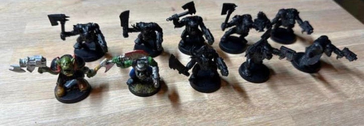 Warhammer 40k 10x Ork boyz, Hobby en Vrije tijd, Wargaming, Ophalen of Verzenden, Zo goed als nieuw, Warhammer