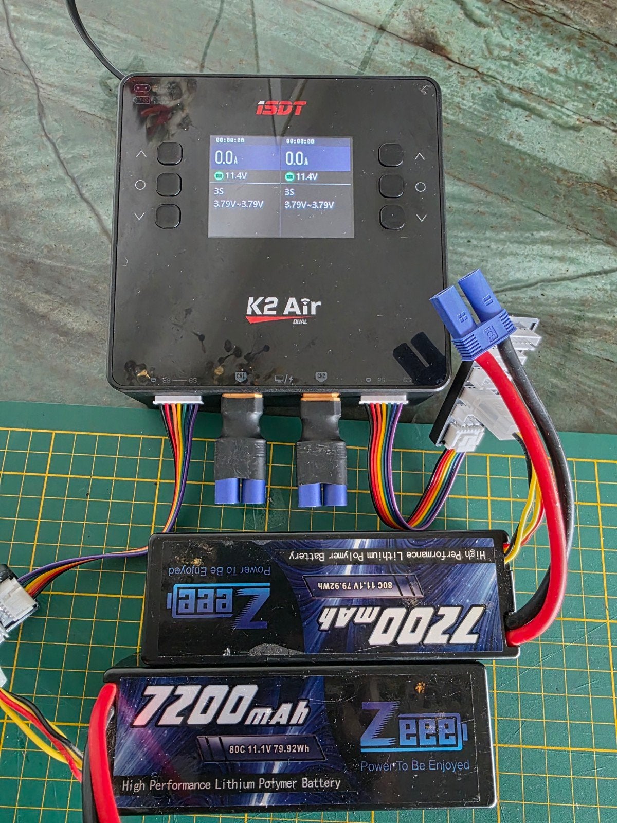 2x 3S 7200mAh 80C LiPo Accu’s + Lipo Bags, Elektro, Ophalen of Verzenden, Zo goed als nieuw, Onderdeel