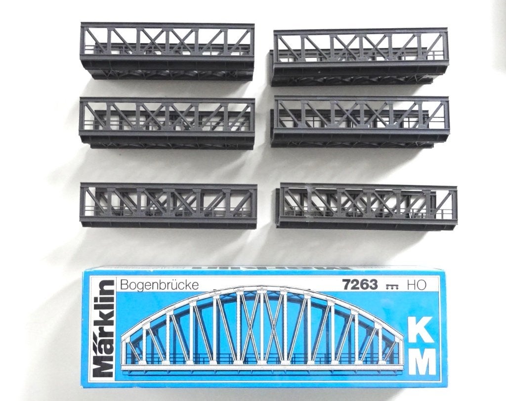 Marklin Boogbrug 7263 + 6 opritten 7262, Hobby en Vrije tijd, Modeltreinen | H0, Gelijkstroom of Wisselstroom, Brug, Tunnel of Gebouw