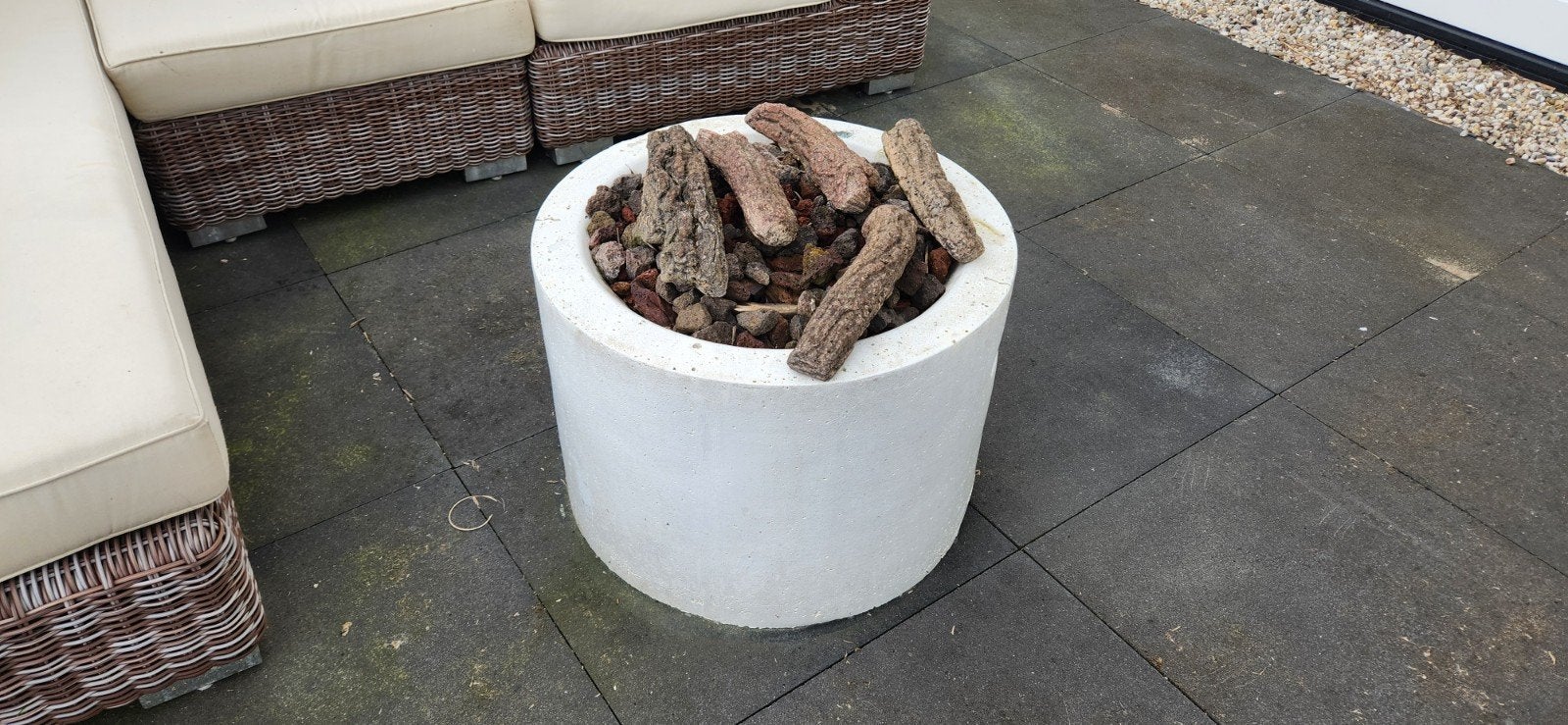 Happy Cocooning vuurkorf, gasflestafel & gasfles, Tuin en Terras, Vuurkorven, Gebruikt, Vuurkorf, Ophalen