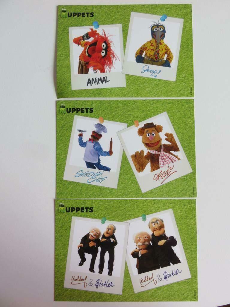 3 de muppets ansichtkaarten, Ophalen of Verzenden, 1980 tot heden, Ongelopen, Cultuur en Media
