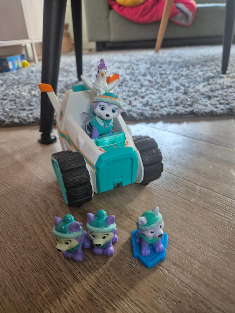 Paw Patrol Everest Sneeuwvoertuig met figuren, Ophalen of Verzenden, Gebruikt