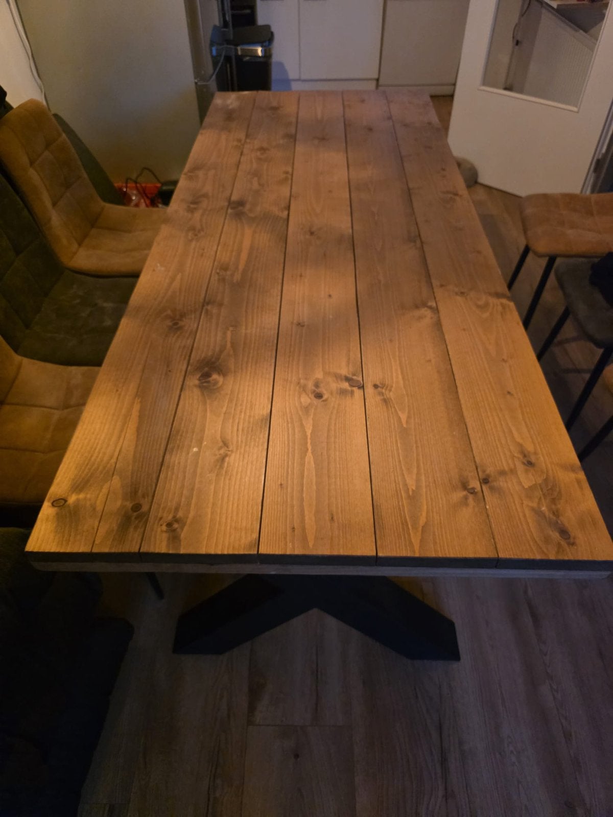 Robuuste eettafel, Overige houtsoorten, 200 cm of meer, Vijf personen of meer, Rechthoekig