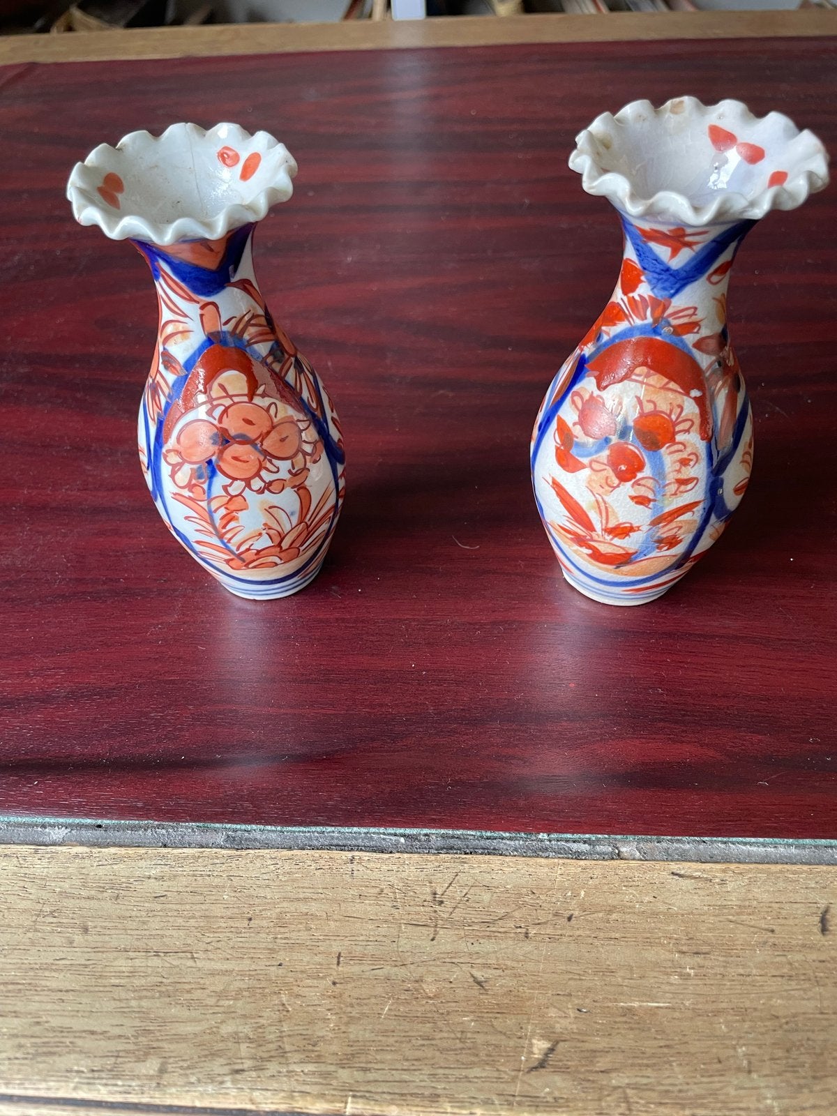 Antieke Japanse Imari Vazen (Set van 2), Ophalen of Verzenden