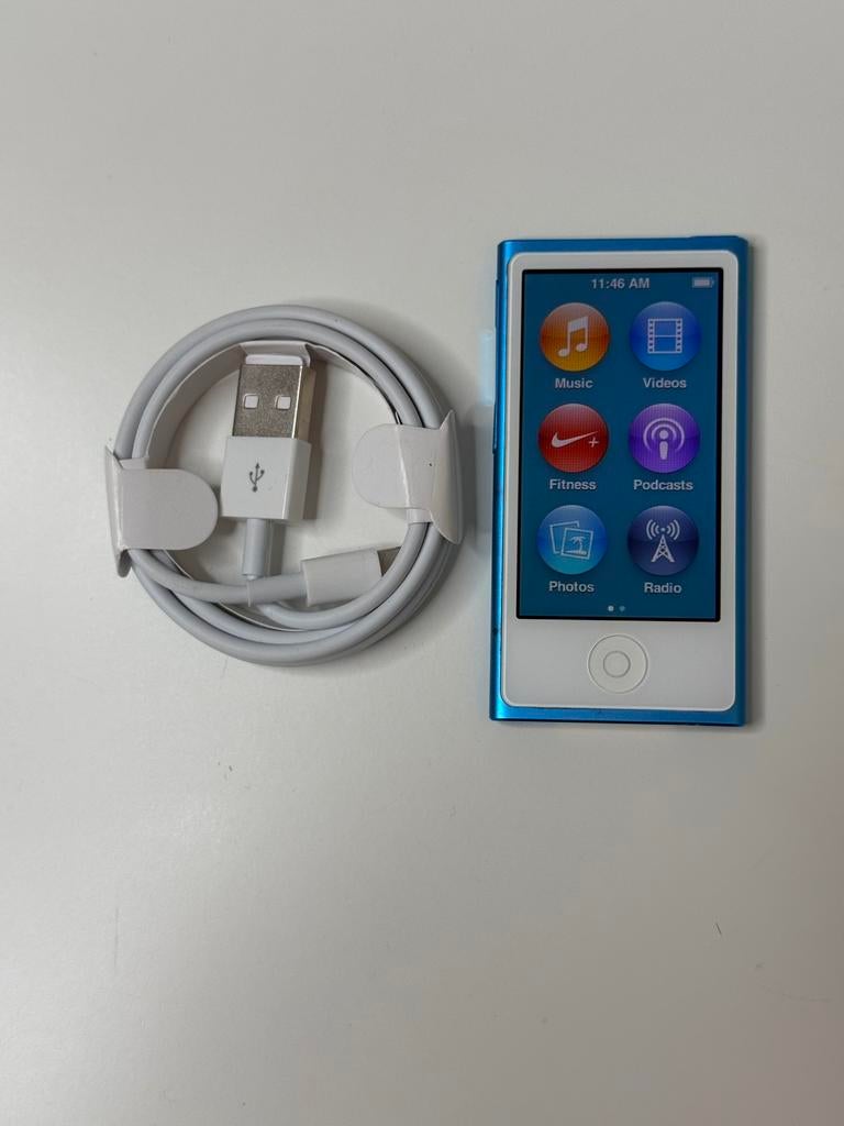 Apple iPod Nano 7 Blauw 16GB, Gebruikt, Blauw, Ophalen of Verzenden, Nano