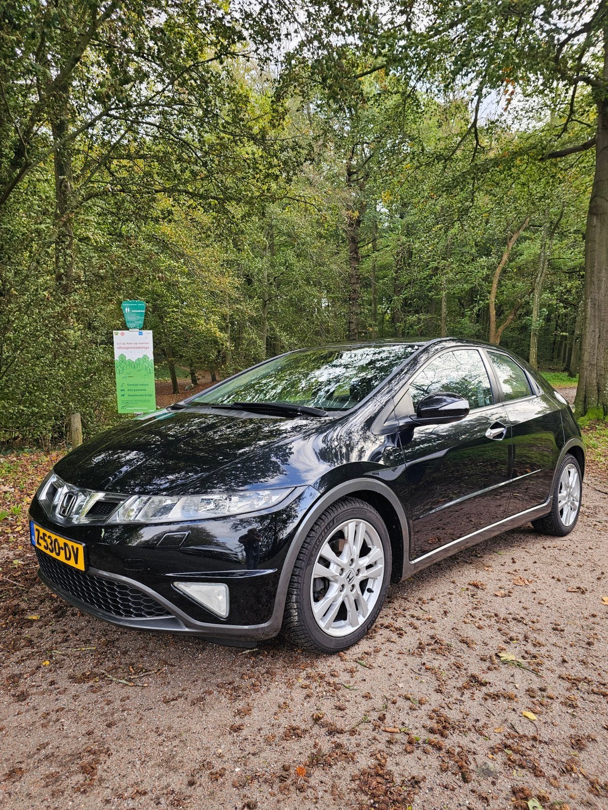 Honda Civic 1.8 VTEC Sport (140pk) | Uniek lage km-stand, Auto's, Voorwielaandrijving, Euro 5, Zwart, 4 cilinders