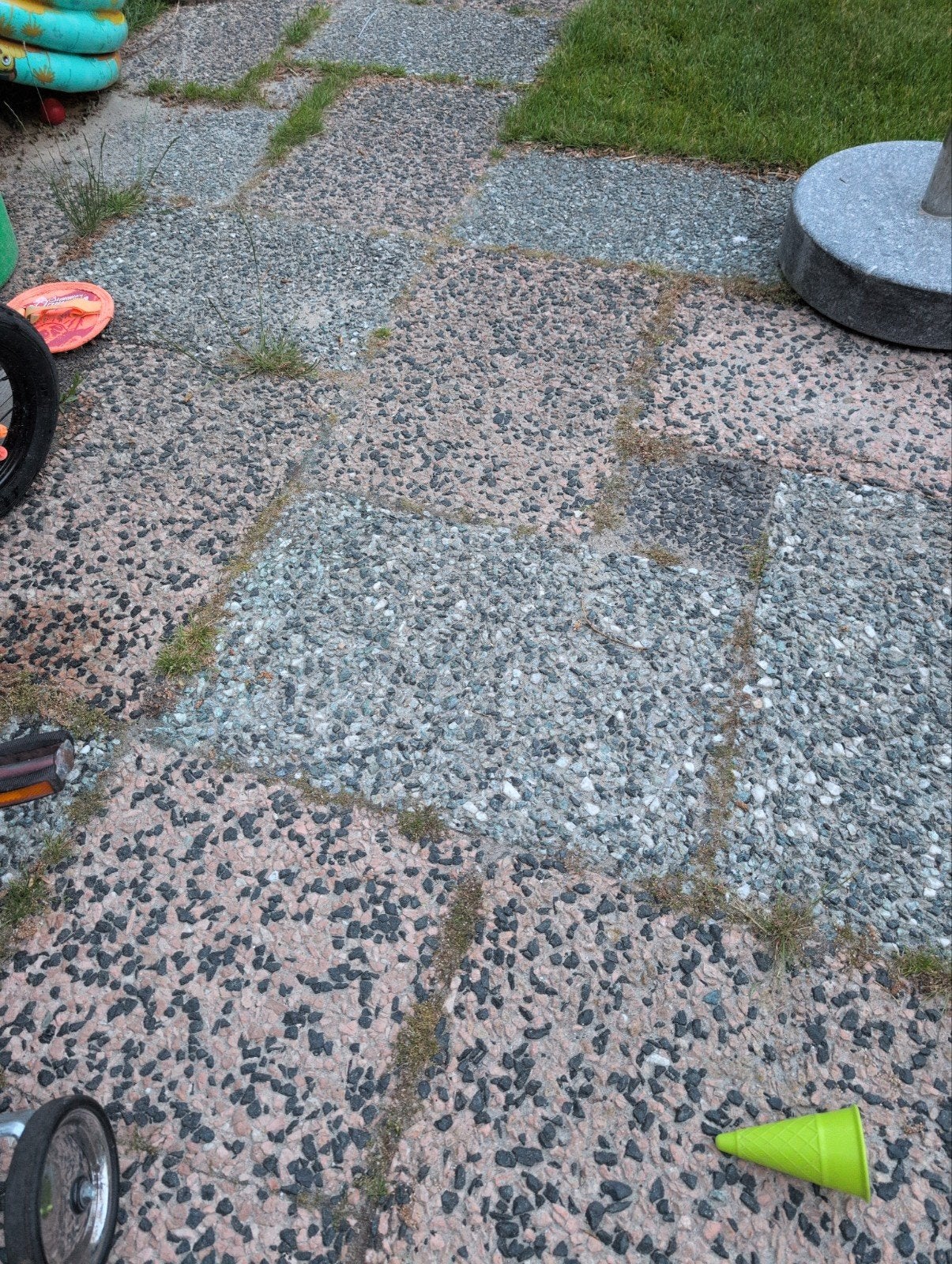 Grindtegels - ca. 27 m², Tuin en Terras, Tegels en Klinkers, Ophalen of Verzenden, Gebruikt, Beton, Terrastegels