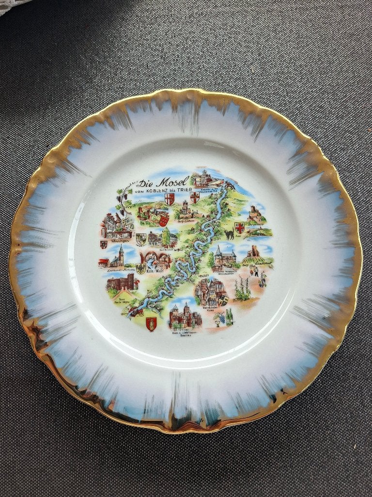 Souvenier bord die mosel von koblenz bis trier, Antiek en Kunst, Ophalen of Verzenden