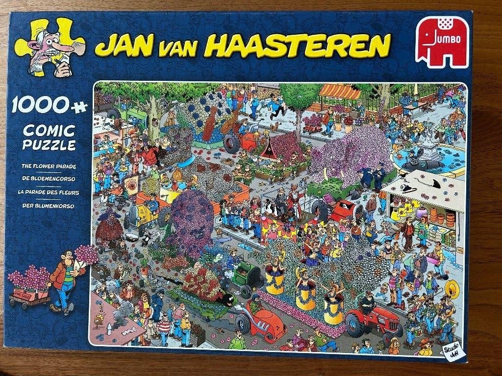 Jan van Haasteren - Bloemencorso 1000 stukjes, Ophalen, 500 t/m 1500 stukjes, Zo goed als nieuw, Legpuzzel
