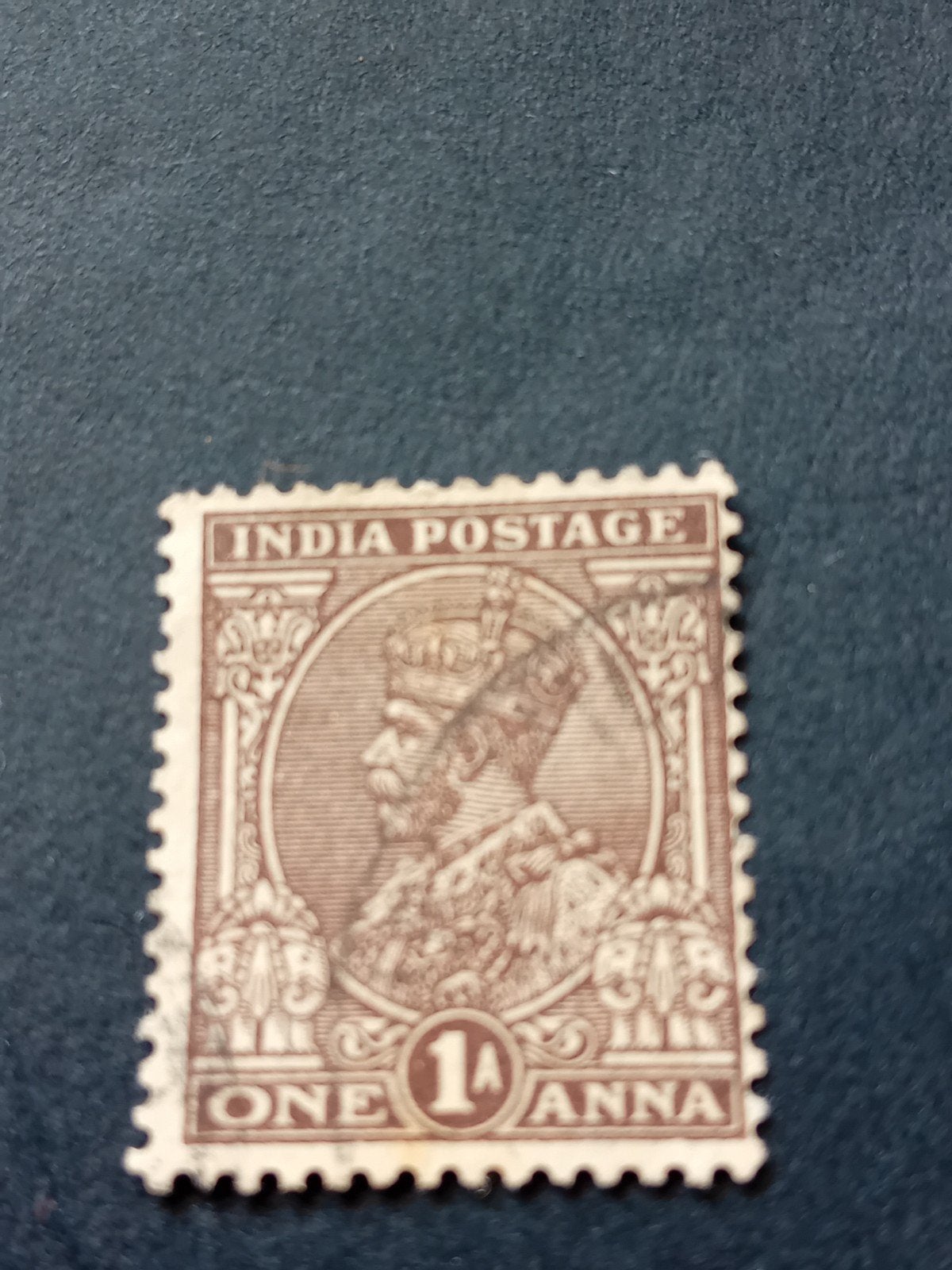 India Postzegel 1 Anna - Vintage Filatelie, Ophalen of Verzenden, T/m 1940, Gestempeld