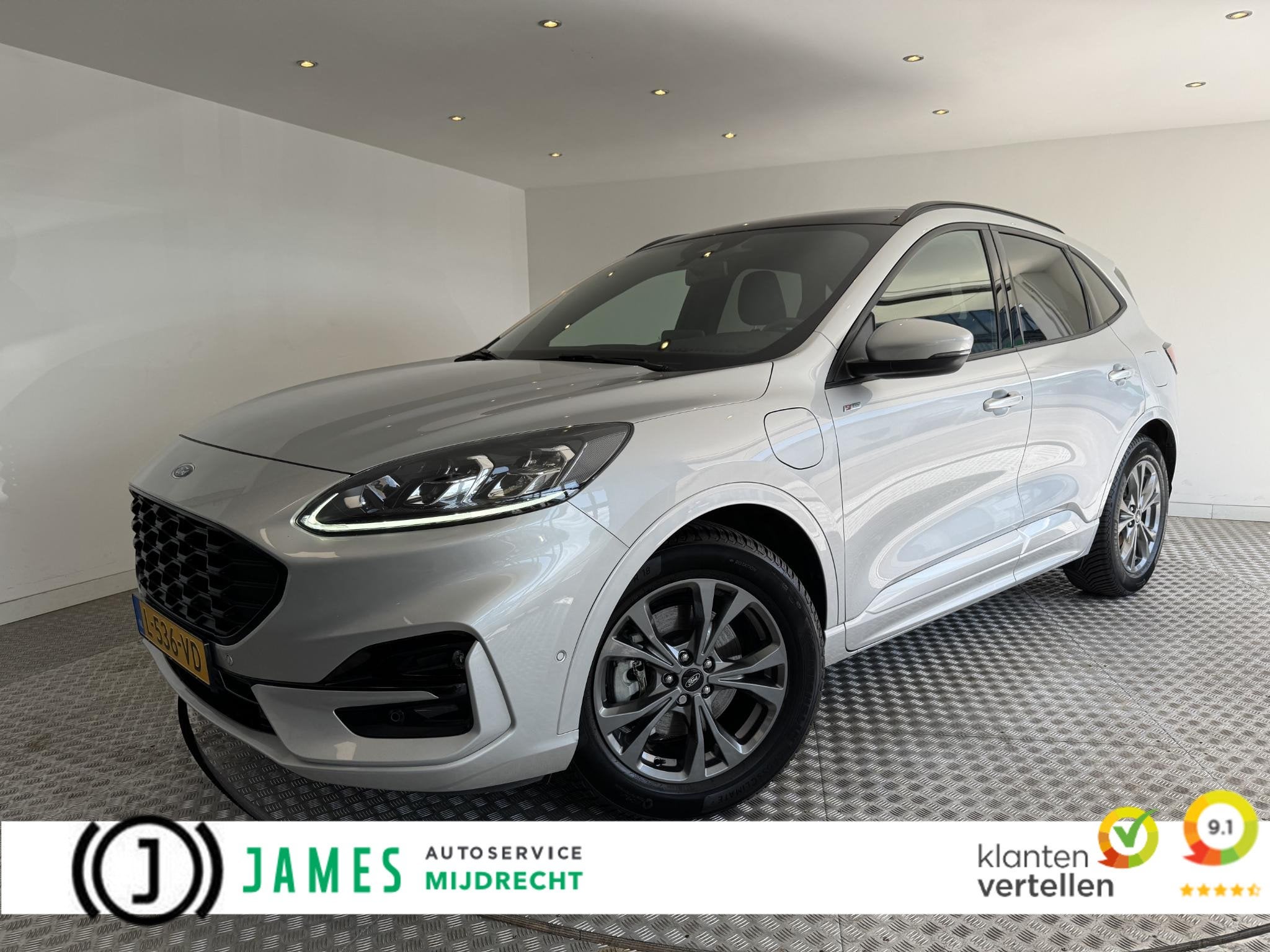 Ford Kuga 2.5 PHEV E-CVT 225pk ST-Line Trekhaak, Panodak, Auto's, 14 kWh, Gebruikt, 4 cilinders, Automatische klimaatregeling