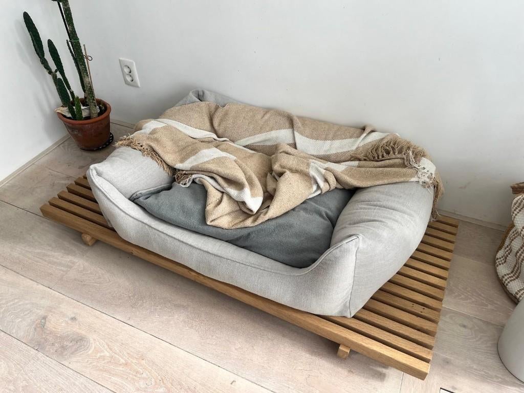 Eiken houten design honden bed  / mand, Ophalen, Nieuw, Overige