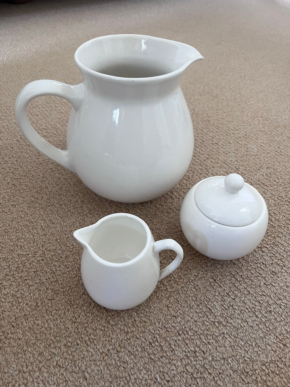 IKEA Servies: Grote kan, kleine kan en suikerpot, Kan, Keramiek, IKEA, Ophalen of Verzenden