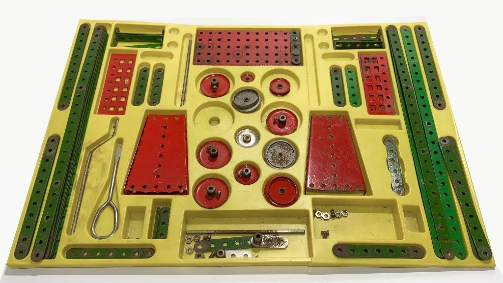 Diverse metalen Meccano speelgoed van Temsi, Merkur, Meccano, Ophalen, Gebruikt