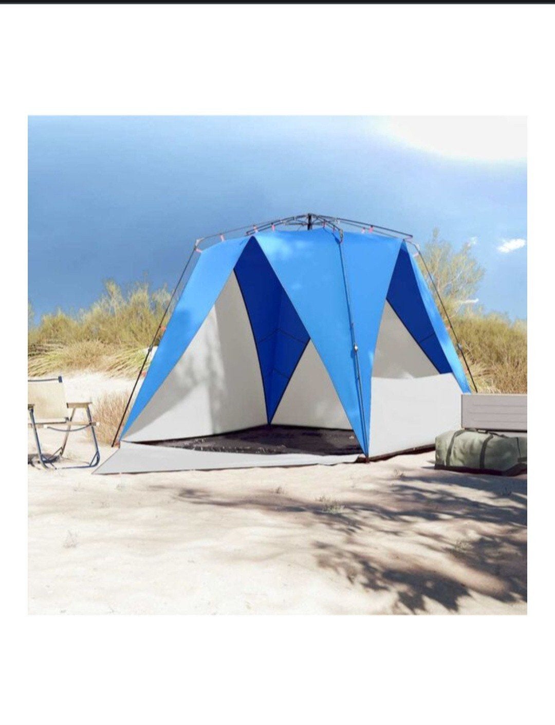 vidaXL Strandtent - Draagbaar & Privacy, Ophalen of Verzenden, Nieuw, Tot en met 2