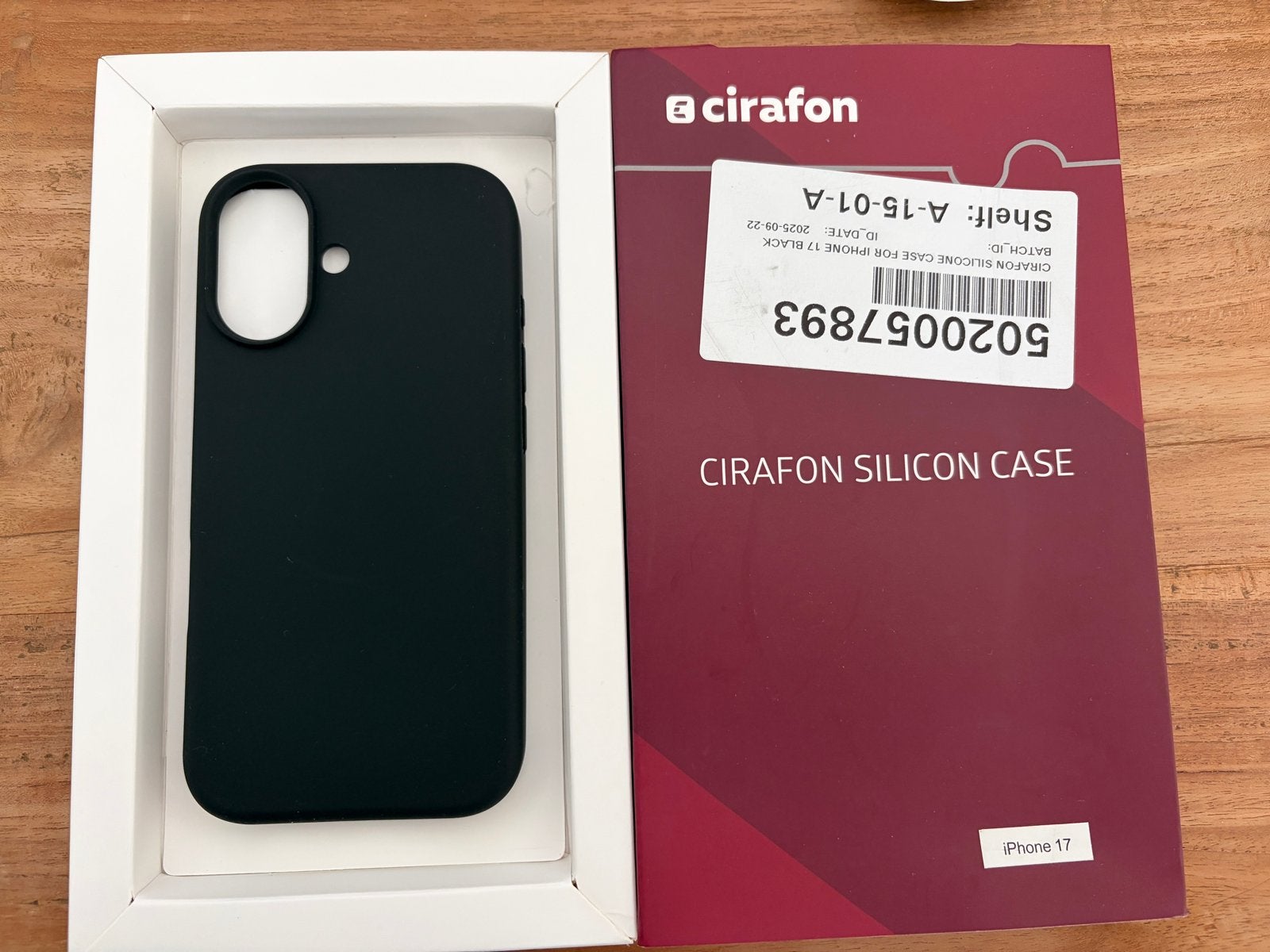 Cirafon Siliconen Hoesje Zwart voor iPhone 17, Telecommunicatie, IPhone 17, Zwart, Overige merken, Nieuw
