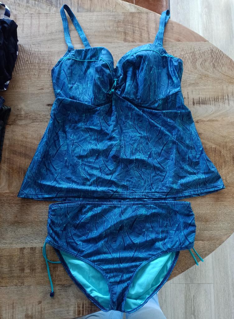 Prima donna tankini 85 D broekje 40 ZGAN blauw turquoise 85D, Blauw, Ophalen of Verzenden, Zo goed als nieuw, Bikini