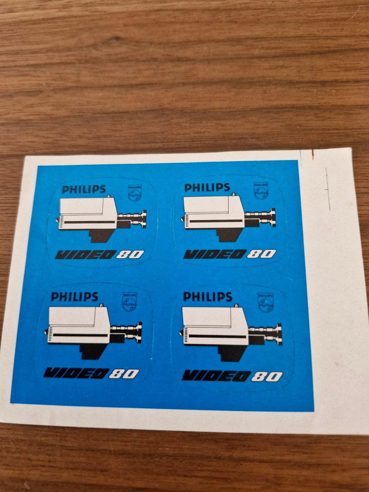 8554 Philips Video 80 stickers - Vintage, Verzamelen, Stickers, Ophalen of Verzenden, Nieuw, Merk