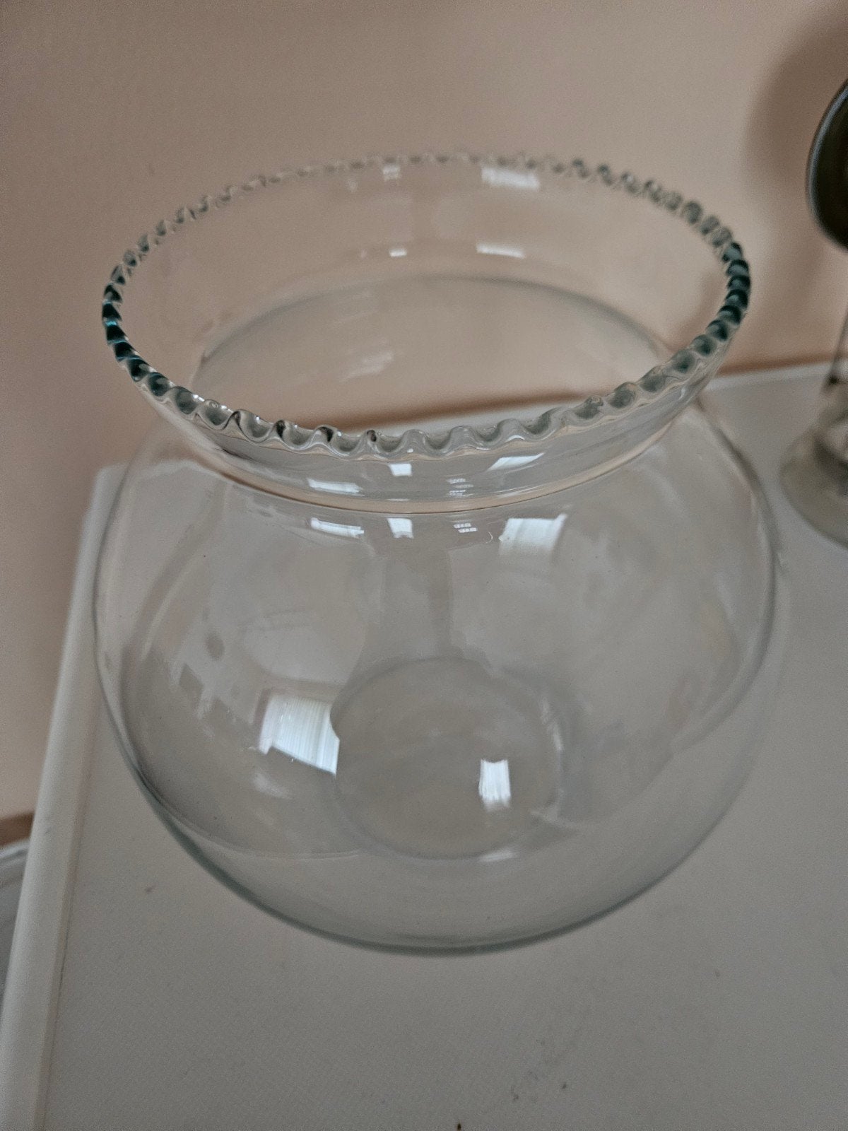 Viskom  als nieuw  20cm doorsnede 23,5 hoog, Ophalen of Verzenden, Zo goed als nieuw, Vissenkom