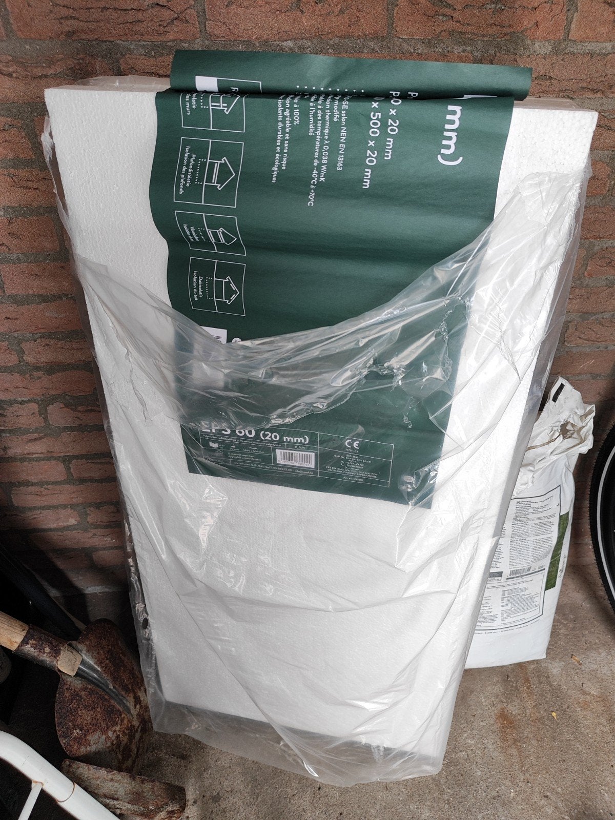 EPS 60 isolatiepanelen 20mm - 8 stuks, Dakisolatie, Nieuw, Minder dan 5 m², Piepschuim (Tempex)