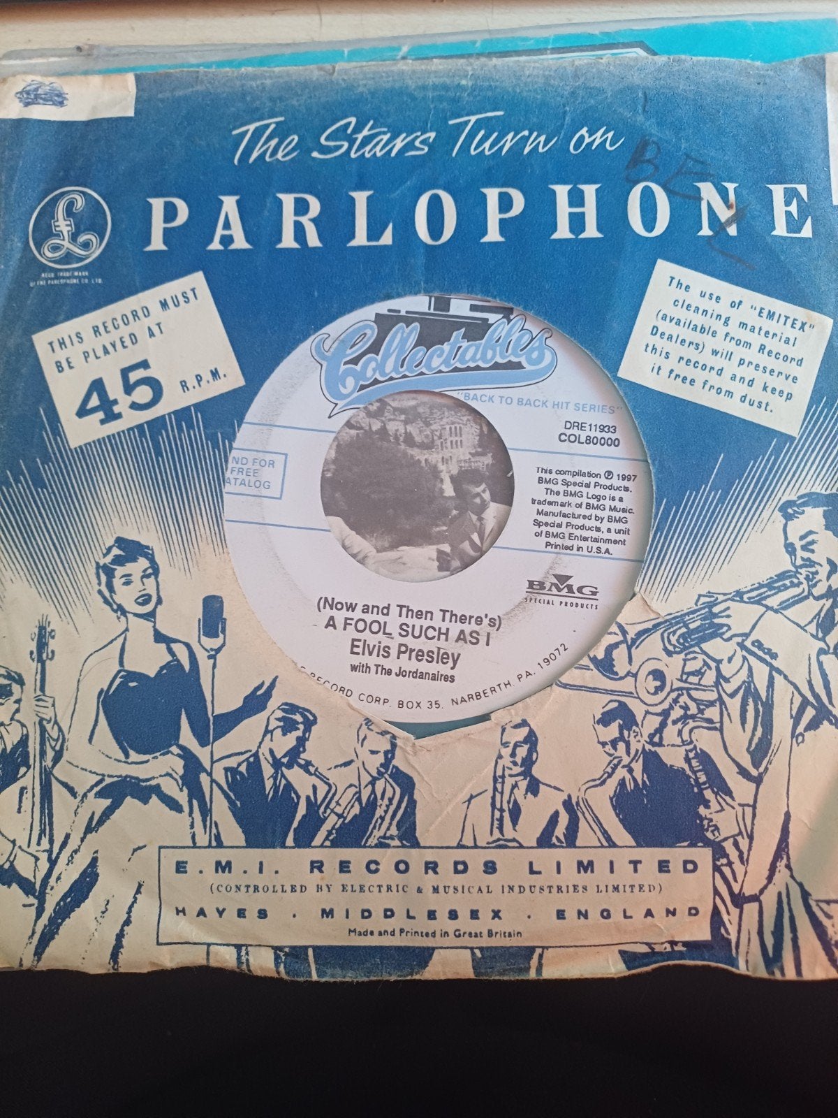 Elvis Presley - I Need Your Love Tonight / A Fool Such As I, Ophalen, Gebruikt, 7 inch, Colored vinyl