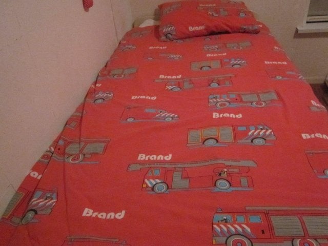Dekbedovertrek Brandweerauto 1-persoons, Gebruikt, Overige merken, Instopstrook, Jongetje of Meisje