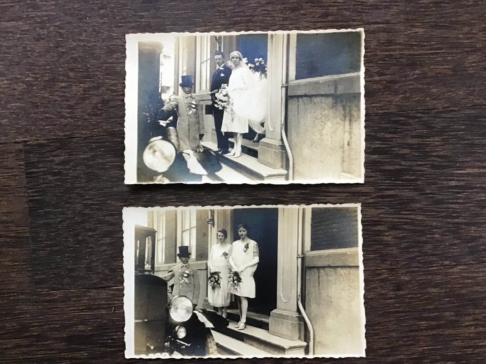 2 oude trouwfoto’s - De Residentie Den Haag, Ophalen of Verzenden, Voor 1940, Zo goed als nieuw, Overige onderwerpen