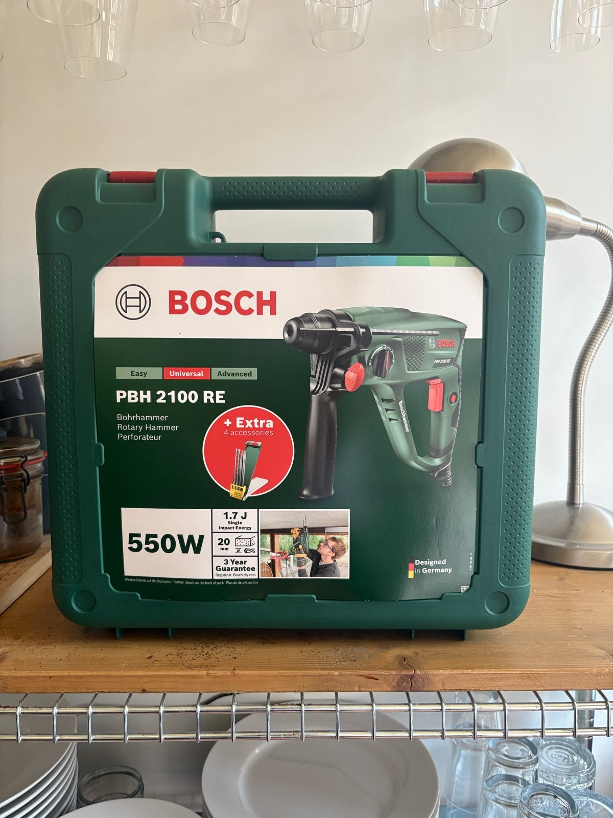 Bosch PBH 2100 RE Boorhamer, Ophalen, Boor- en/of Breekhamer, Nieuw, Klopboormechanisme