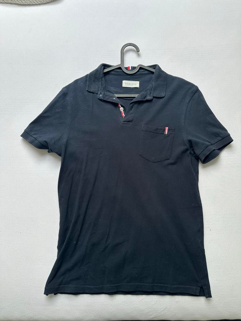 Pier One Polo Shirt Zwart - Maat M, Kleding | Heren, Ophalen of Verzenden, Zo goed als nieuw, Maat 48/50 (M), Zwart