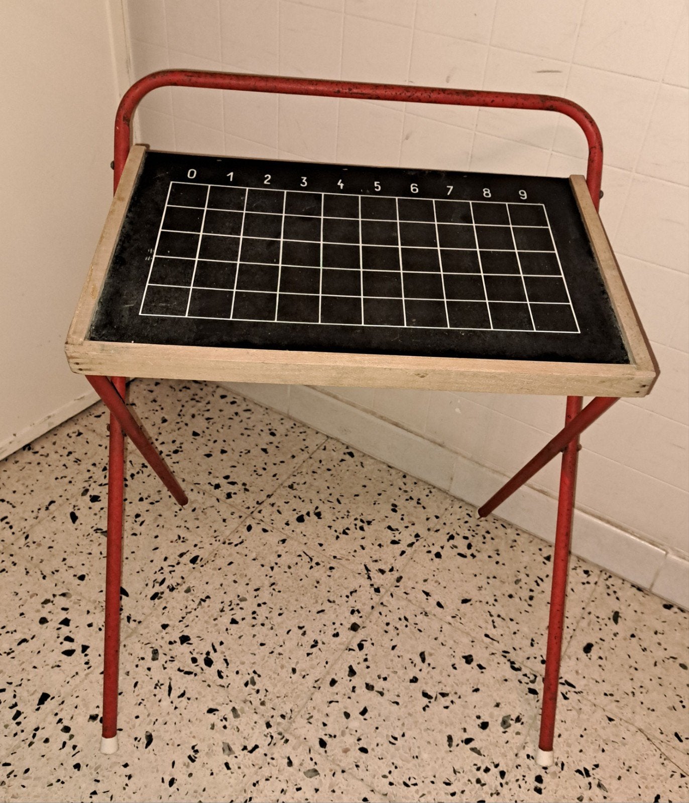 Schoolbord telbord decoratie, Ophalen