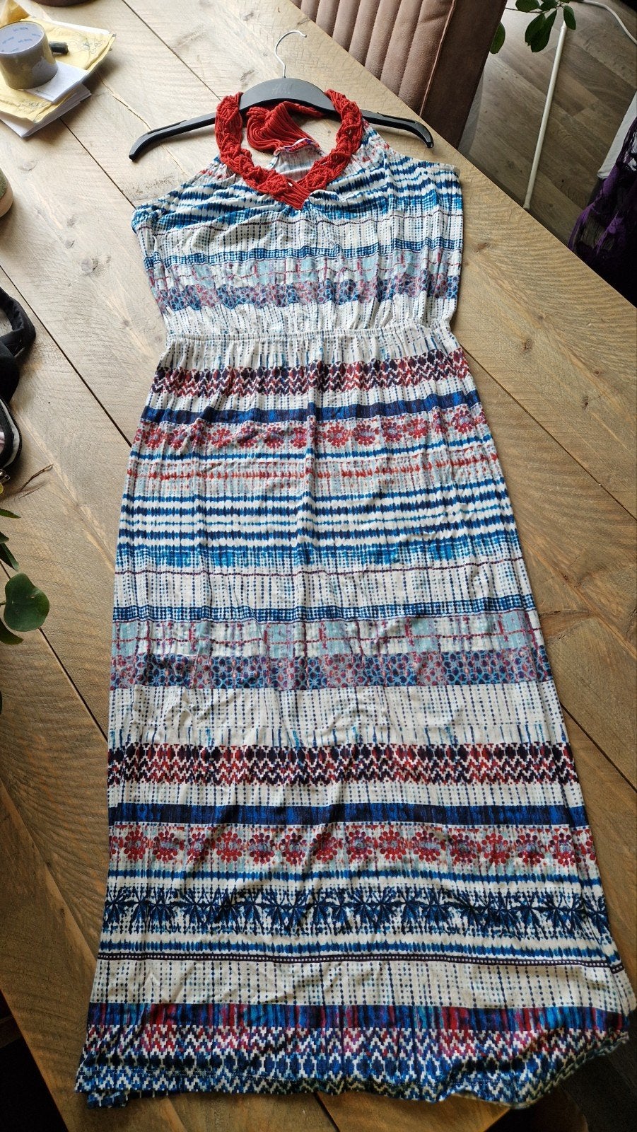 Miss Etam zomerjurk met macramé detail, Meerkleurig, Maat 42/44 (L), Ophalen of Verzenden, Zo goed als nieuw