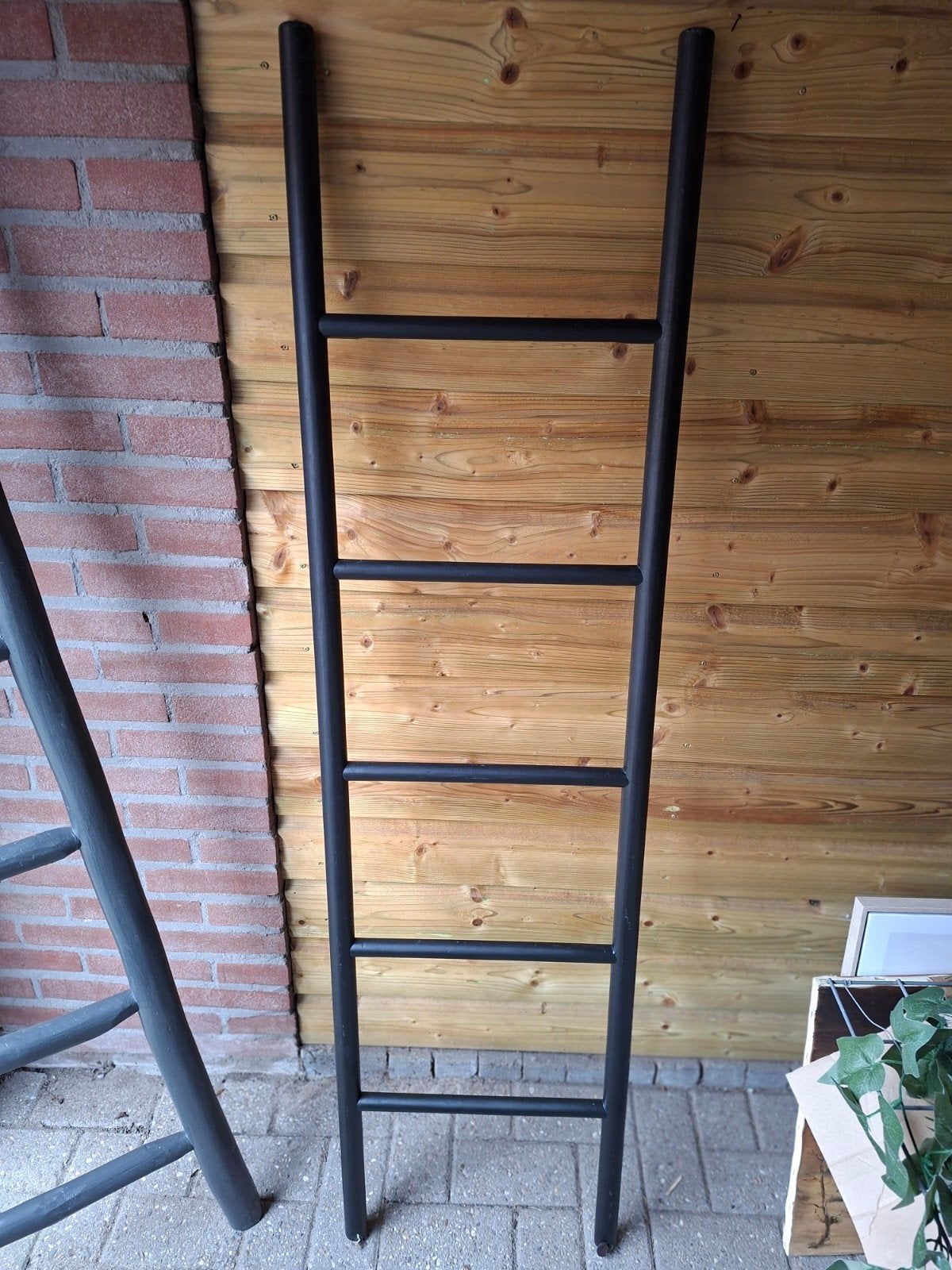 Decoratie ladder, Huis en Inrichting, Ophalen, Zo goed als nieuw, Zwart, Decoratieobject