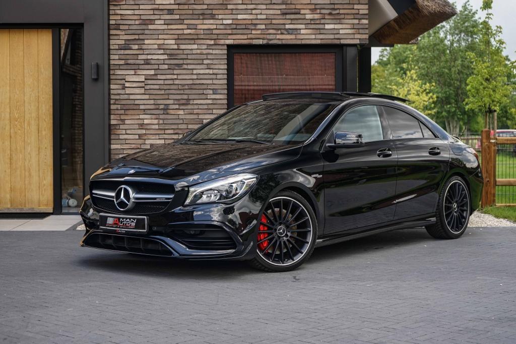 Mercedes-Benz CLA-Klasse 45 AMG 4-Matic 381PK Aero/Pano/Perf, Auto's, Automaat, CLA, Gebruikt, Euro 6