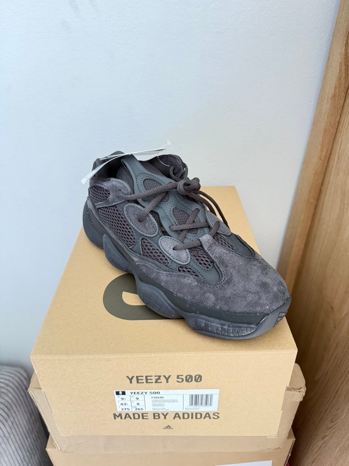 Adidas Yeezy 500 Utility Black F36640, Zwart, Nieuw, Ophalen of Verzenden, Sneakers of Gympen