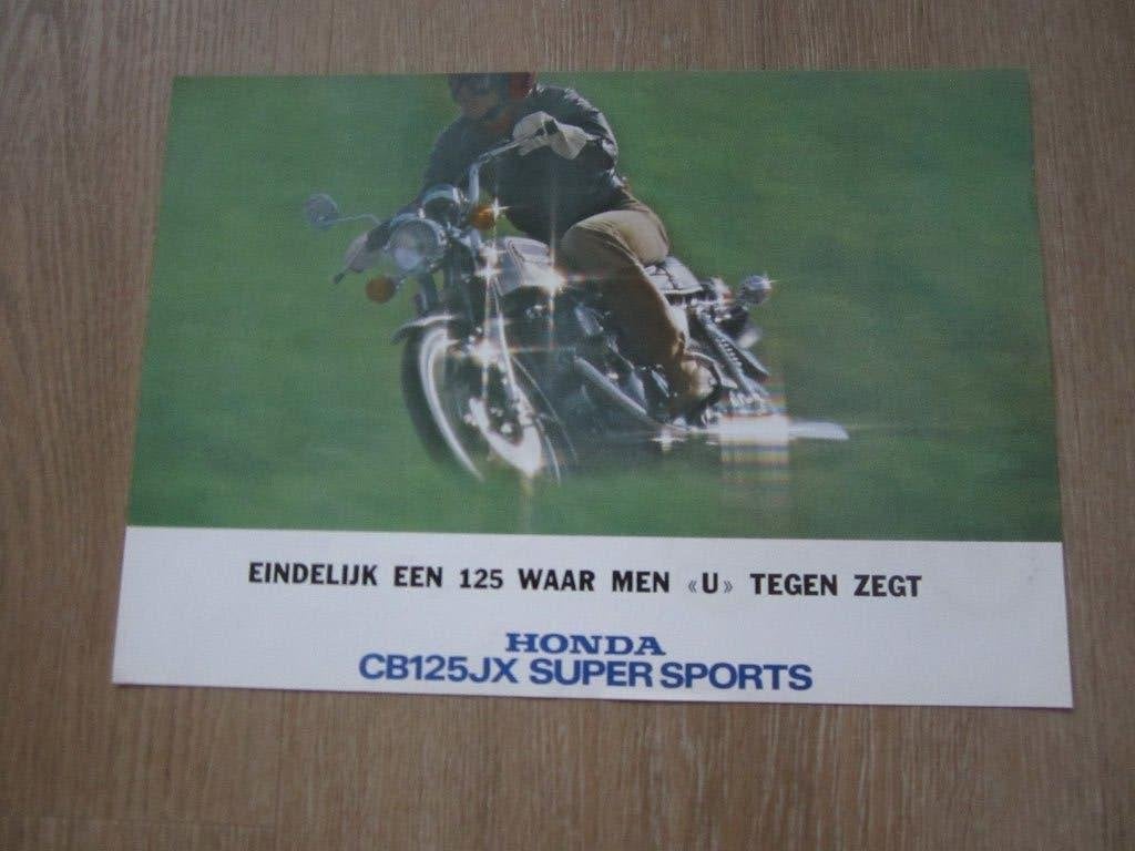 Honda CB 125 JX Super Sports brochure folder 1972 ?, Ophalen of Verzenden, Honda