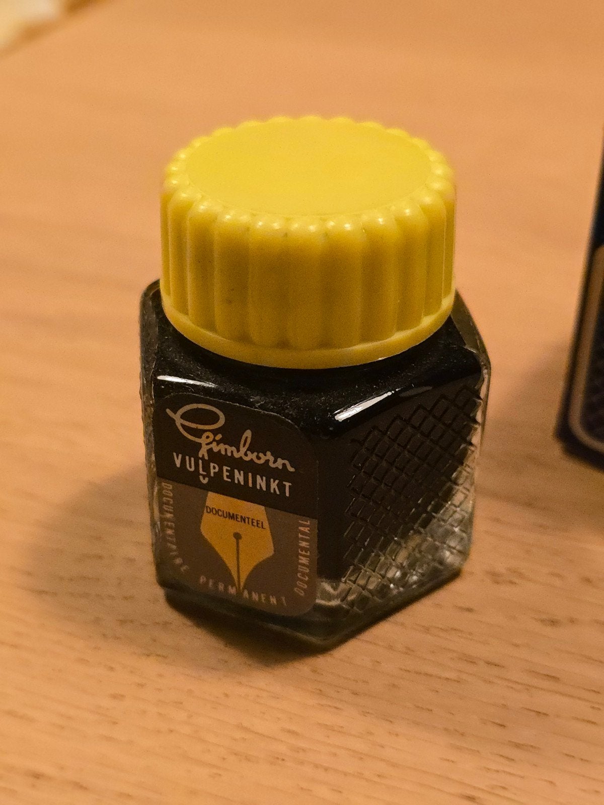 Antiek flesje Gimborn vulpen inkt jaren 50 met doosje €17,50, Antiek en Kunst, Ophalen of Verzenden