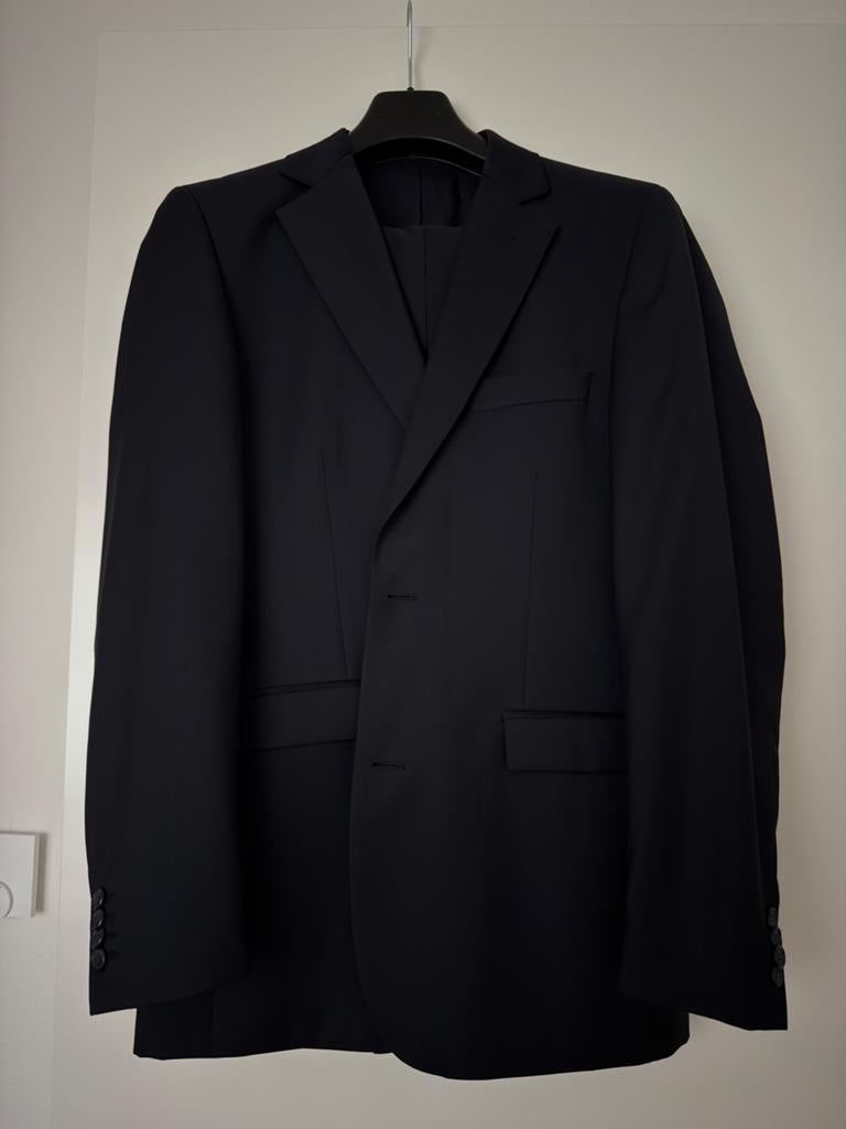 Oger Navy Blauw Wollen Pak - Maat 48, Ophalen of Verzenden, Zo goed als nieuw, Maat 48/50 (M), Blauw
