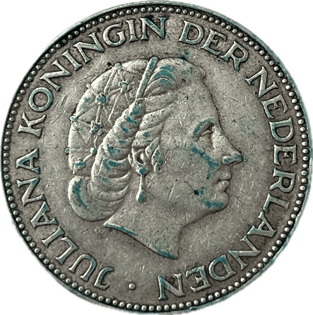 Nederland 1959 Juliana Zilveren Rijksdaalder, Koningin Juliana, Verzenden, Zilver, Losse munt