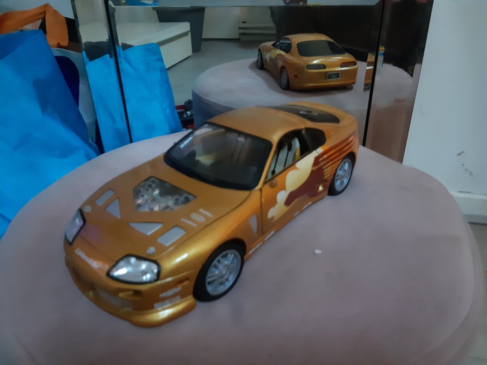 Fast & Furious modelauto's: Mazda RX-7 en Toyota Supra, Ophalen of Verzenden, Gebruikt, Auto, Overige merken