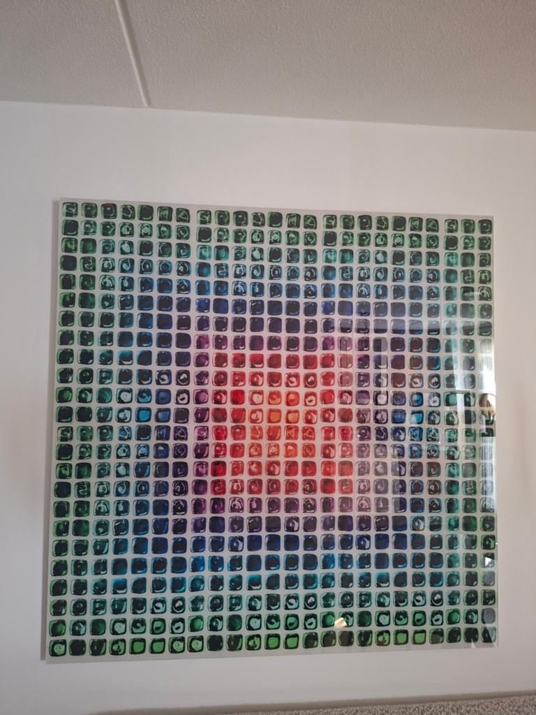 Groot plexiglas schilderij ijsblokjes, Ophalen