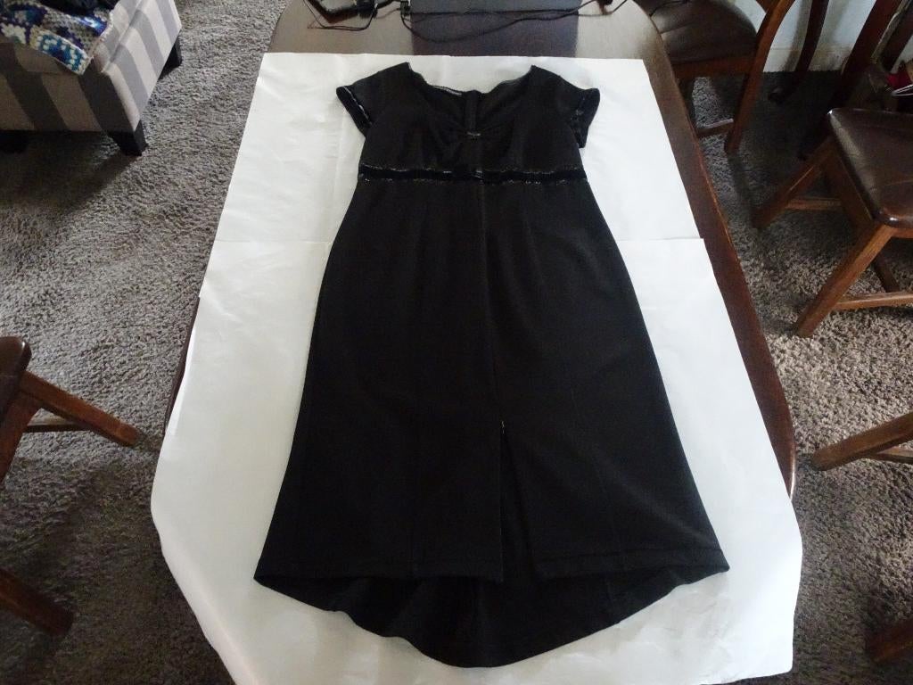 MARIA GRAZIA SEVERI zwarte jurk met leuke details, Zwart, Nieuw, Ophalen of Verzenden, Knielengte