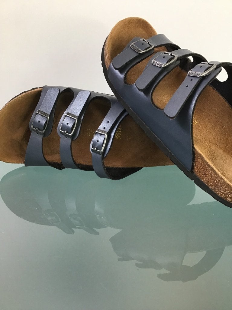 Birkenstock 39 blauw | Florida slippers | Gratis verzenden, Slippers, Zo goed als nieuw, Birkenstock, Verzenden