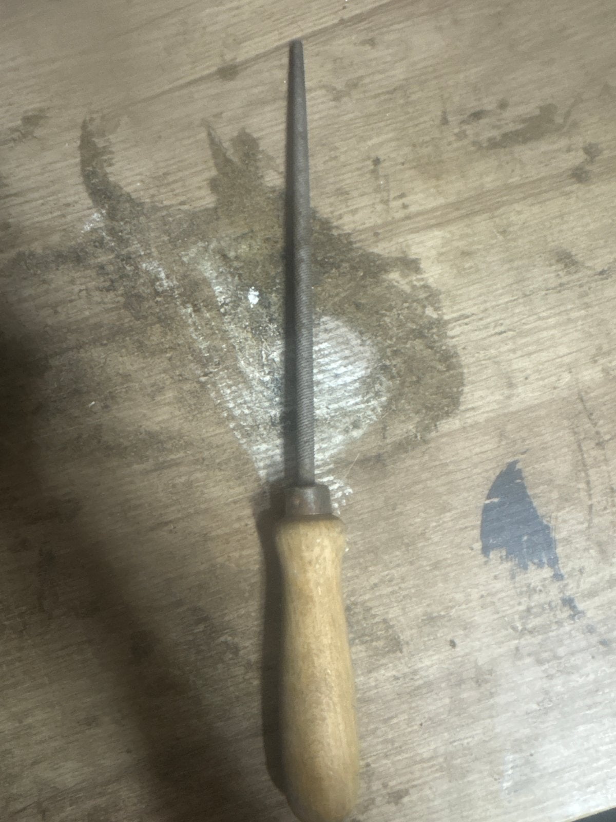 Oude Vijl met Houten Handvat, Ophalen of Verzenden, Gebruikt, Vijl/Rasp, Overige merken