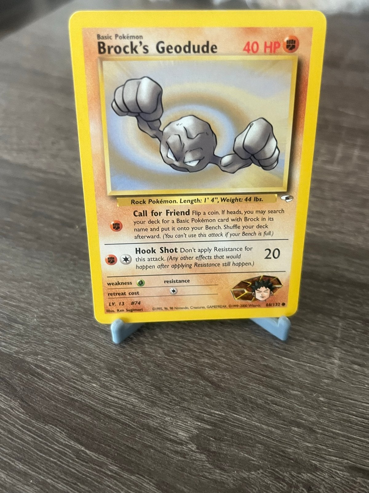 Brock's Geodude (66/132) - Gym Heroes - EX, Ophalen of Verzenden, Zo goed als nieuw, Losse kaart