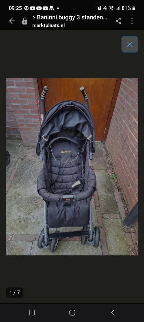 Buggy met 3 standen., Kinderen en Baby's, Ophalen, Gebruikt, Verstelbare rugleuning