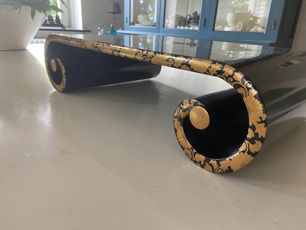 Japanse lakwerk presentatie object - Zwart met goud, Antiek en Kunst, Ophalen